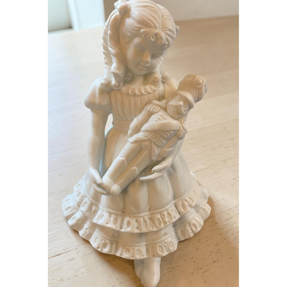 Department 56 Winter Silhouette Clara & The Nutcracker White Porcelain Figurine